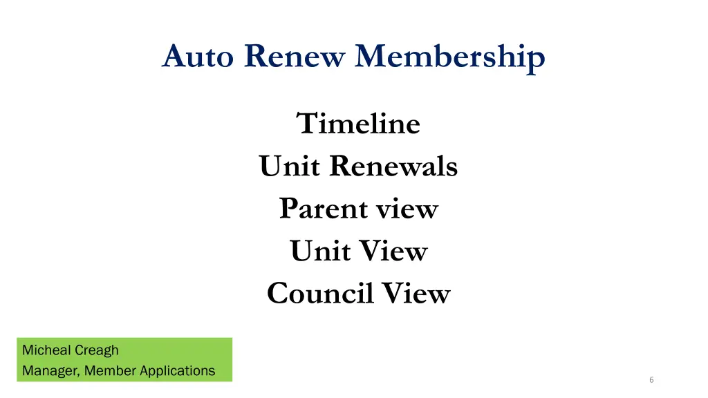 auto renew membership