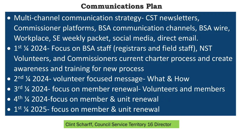 communications plan