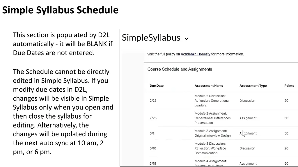 simple syllabus schedule