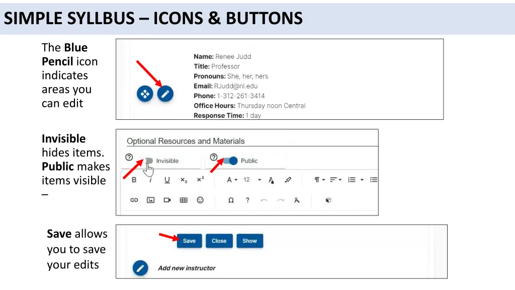 simple syllbus icons buttons