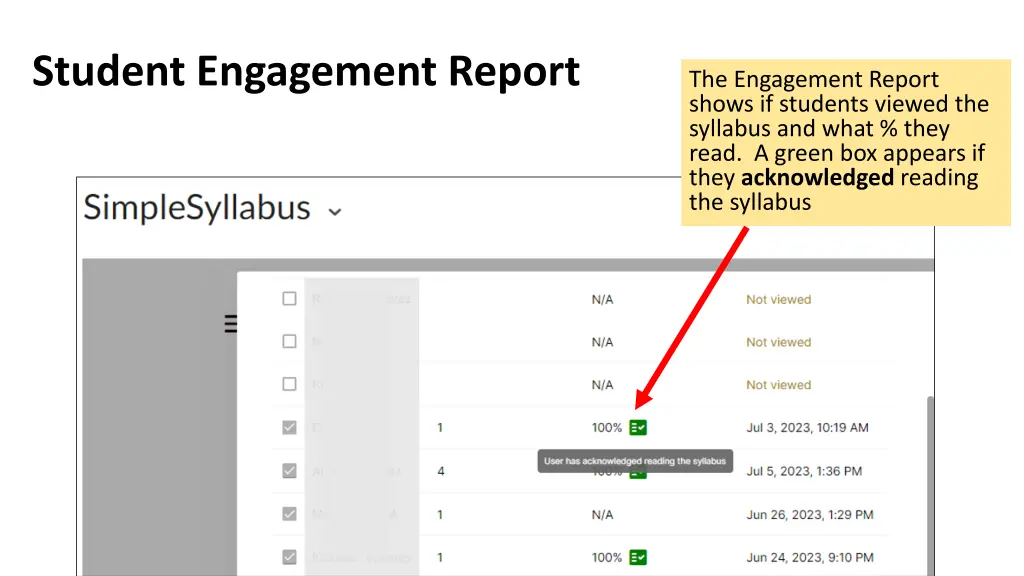 student engagement report