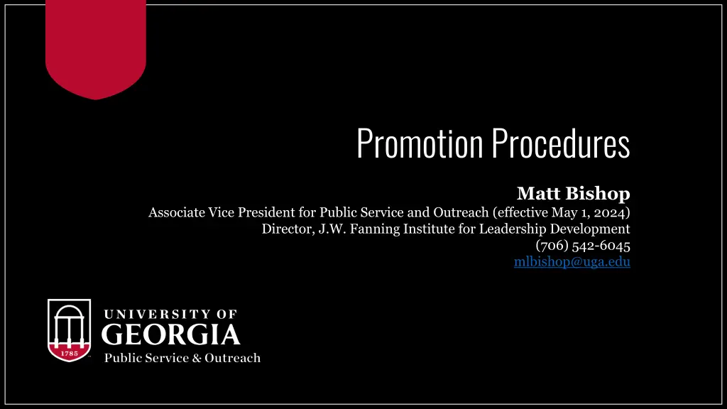 promotion procedures