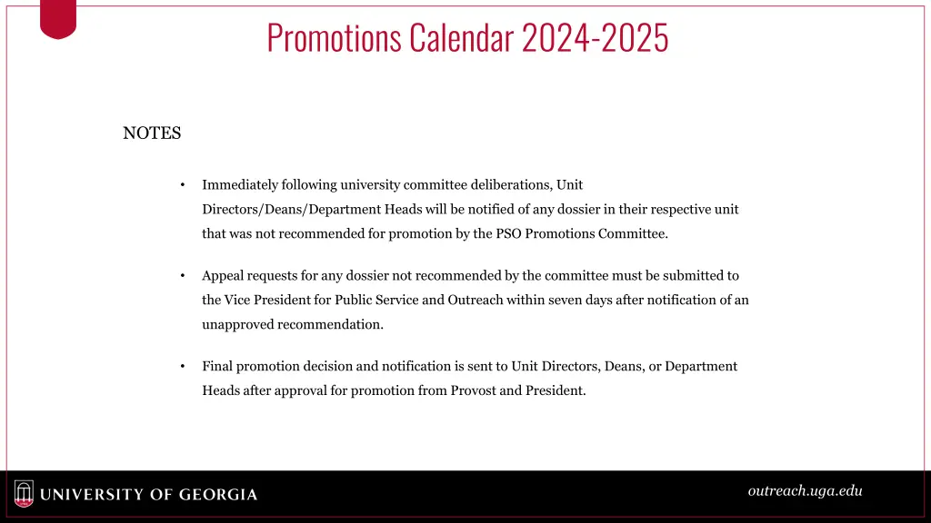 promotions calendar 2024 2025 2