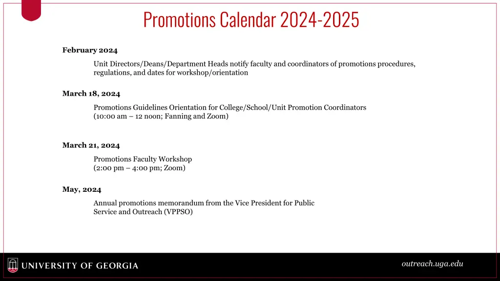 promotions calendar 2024 2025