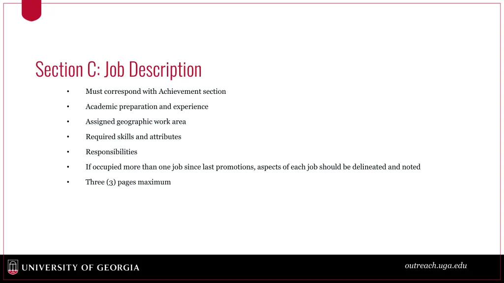 section c job description