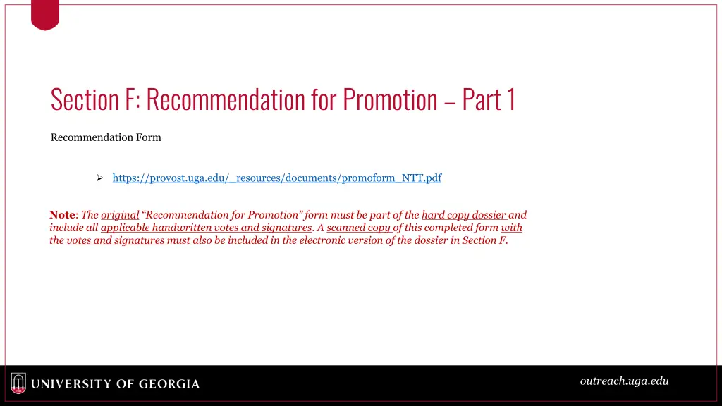 section f recommendation for promotion part 1