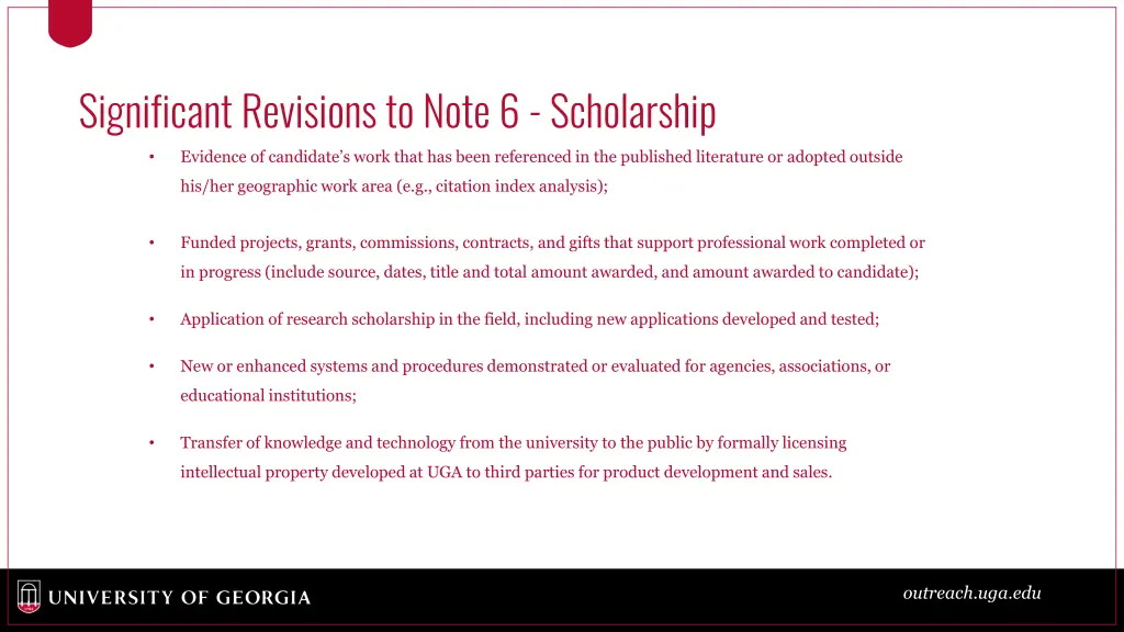 significant revisions to note 6 scholarship 3