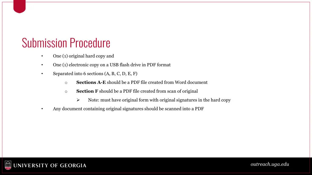 submission procedure