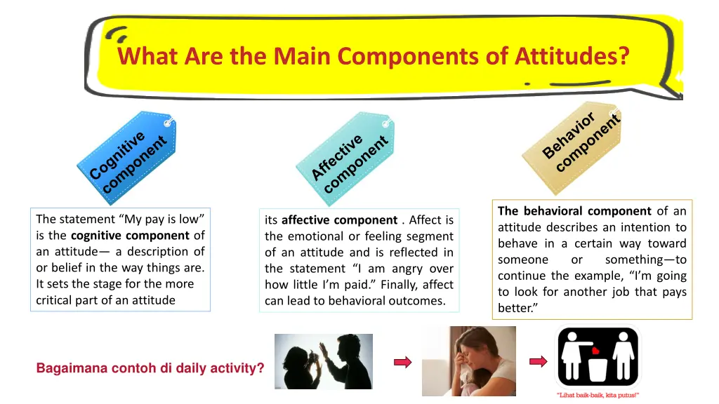 what are the main components of attitudes