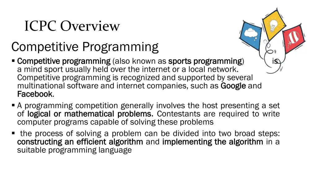 icpc overview competitive programming competitive