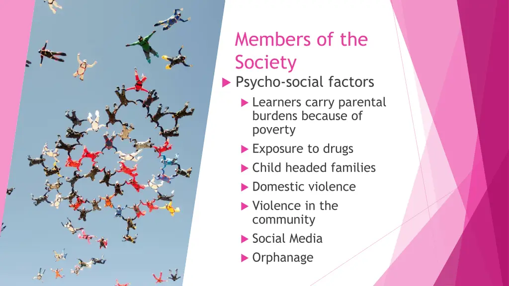 members of the society psycho social factors