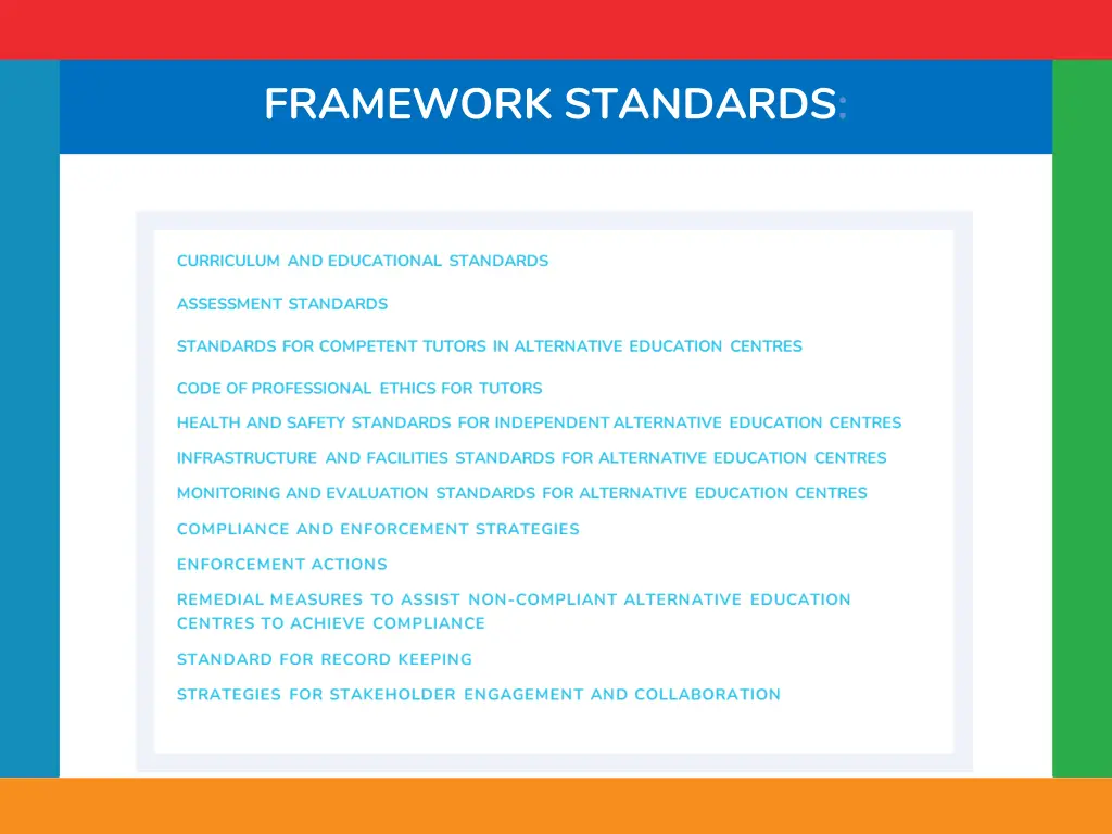 framework standards