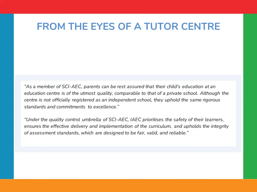from the eyes of a tutor centre