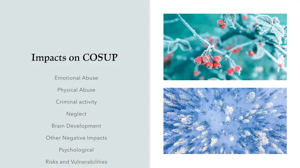 impacts on cosup