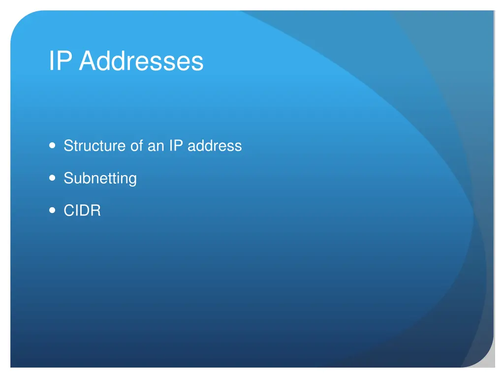 ip addresses