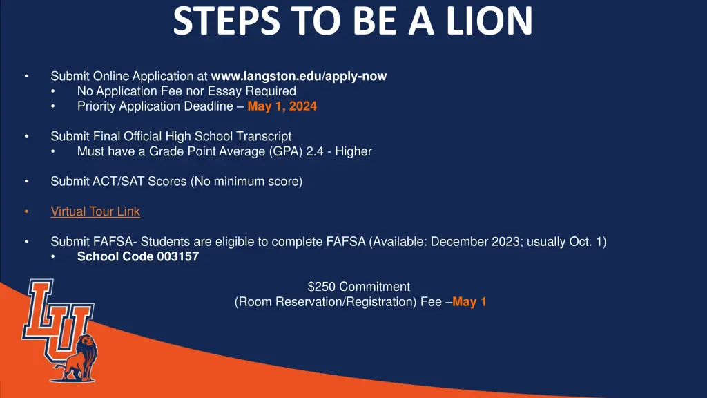 steps to be a lion