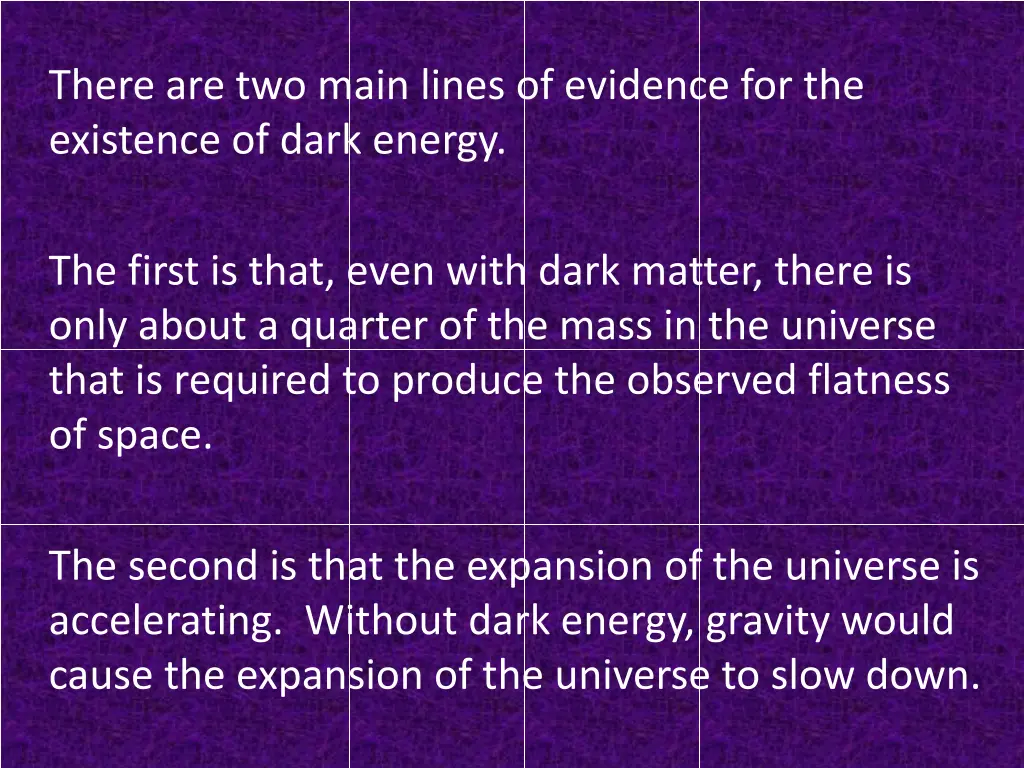 there are two main lines of evidence