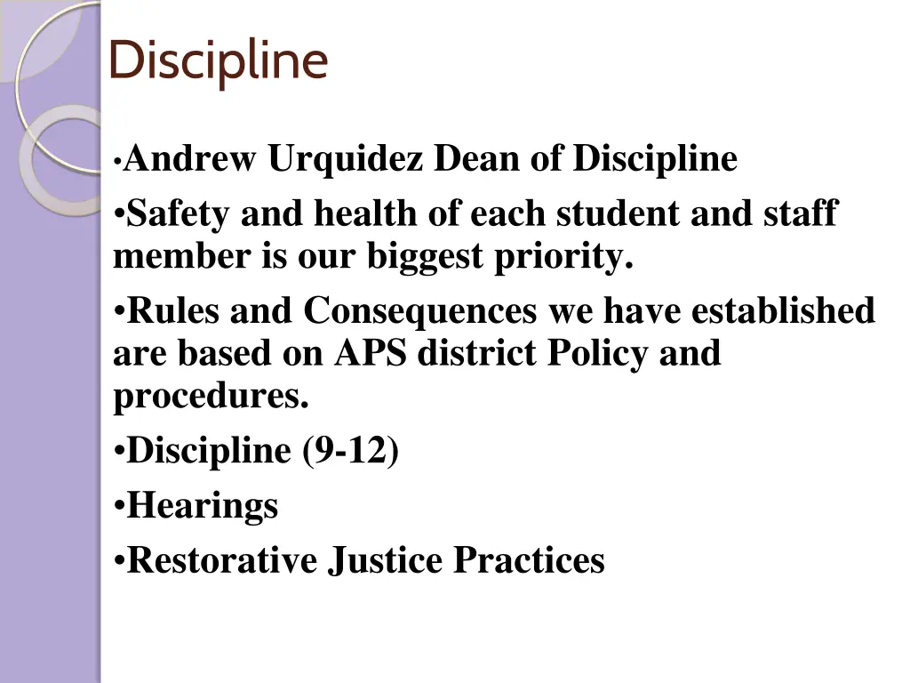 discipline