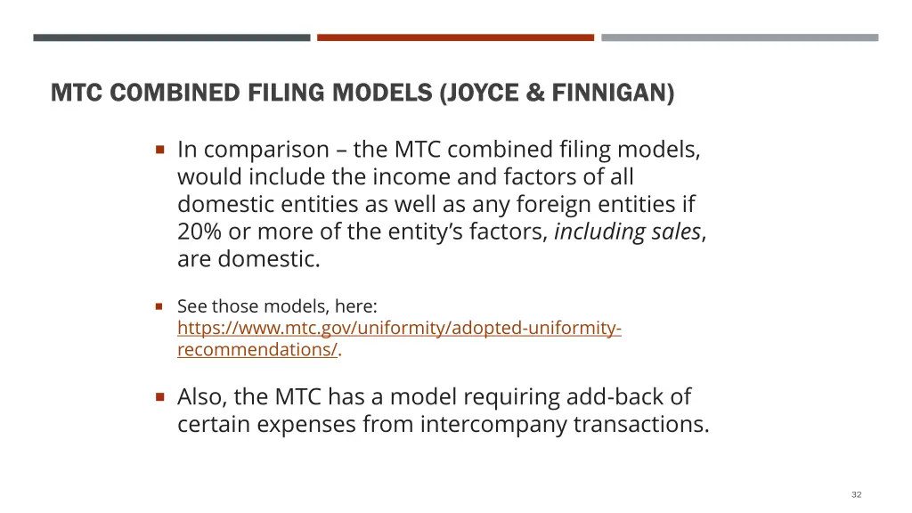 mtc combined filing models joyce finnigan