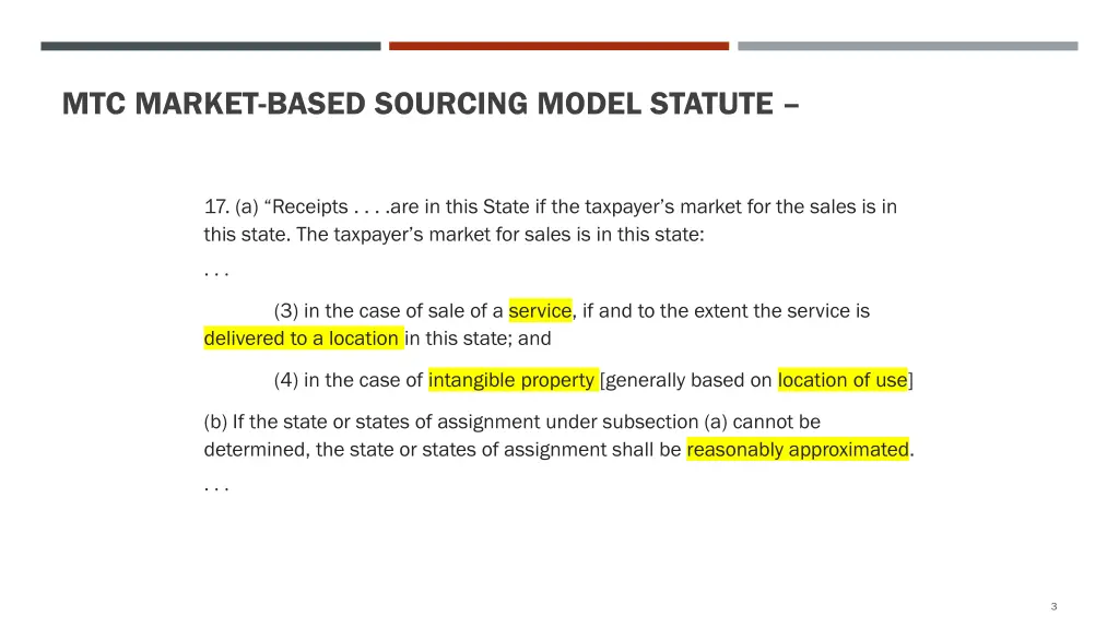 mtc market based sourcing model statute