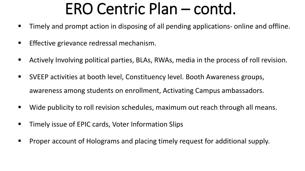 ero centric plan ero centric plan contd