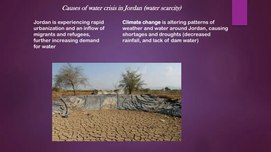 causes of water crisis in jordan water scarcity