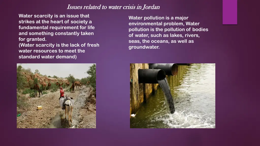 issues related to water crisis in jordan issues