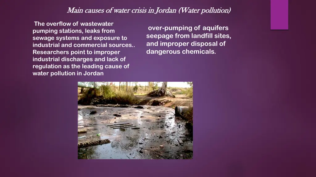 main causes of water crisis in jordan water