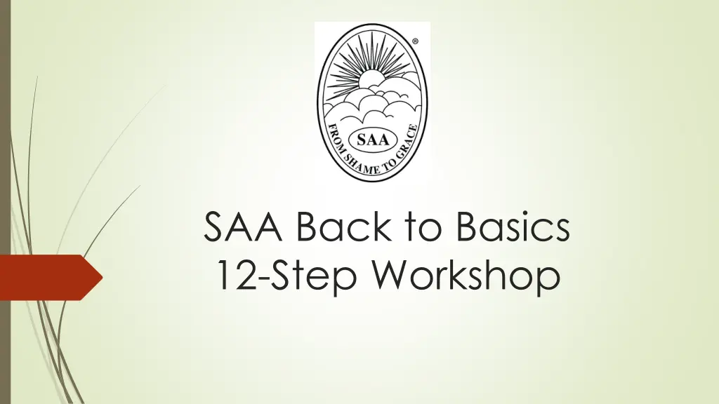 saa back to basics 12 step workshop
