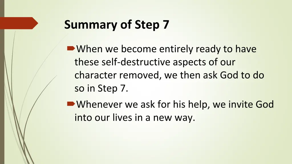 summary of step 7