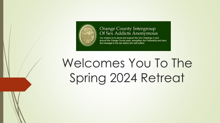 welcomes you to the spring 2024 retreat