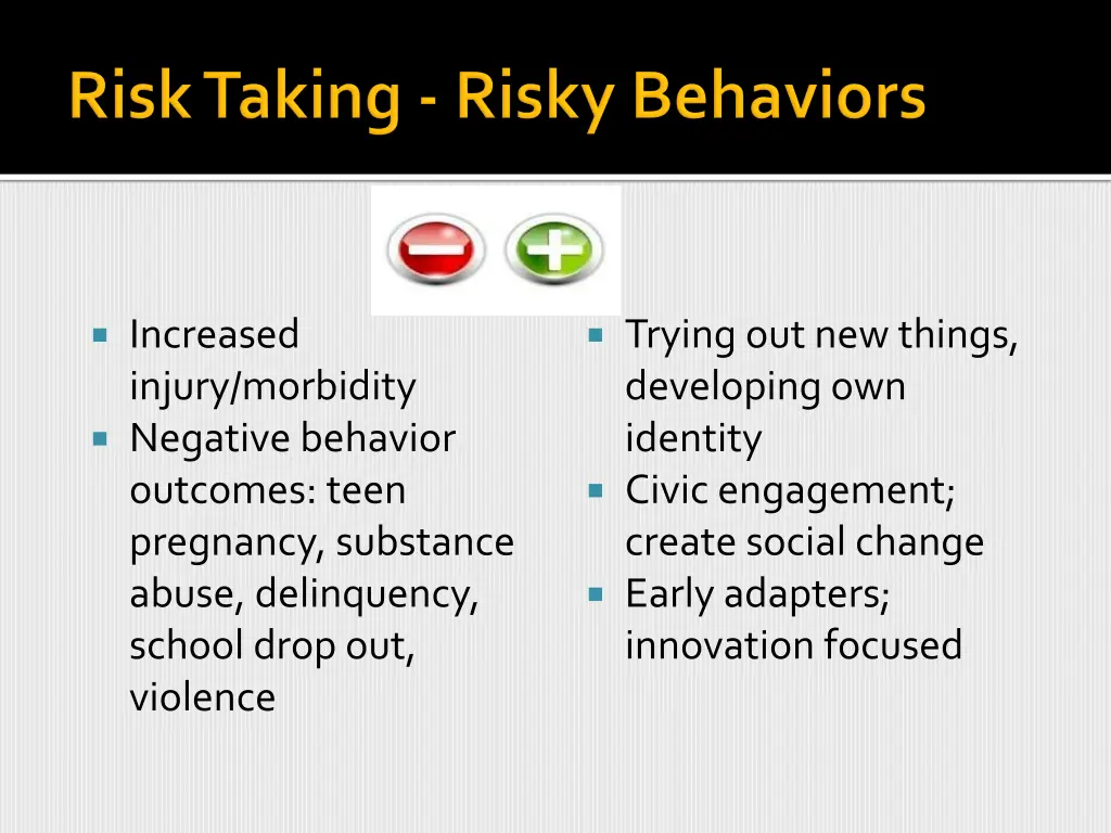 increased injury morbidity negative behavior