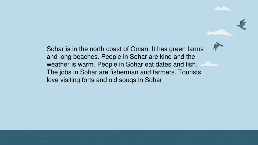 sohar is in the north coast of oman it has green