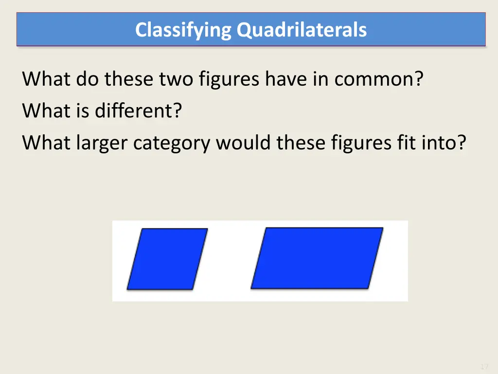 classifying quadrilaterals 1