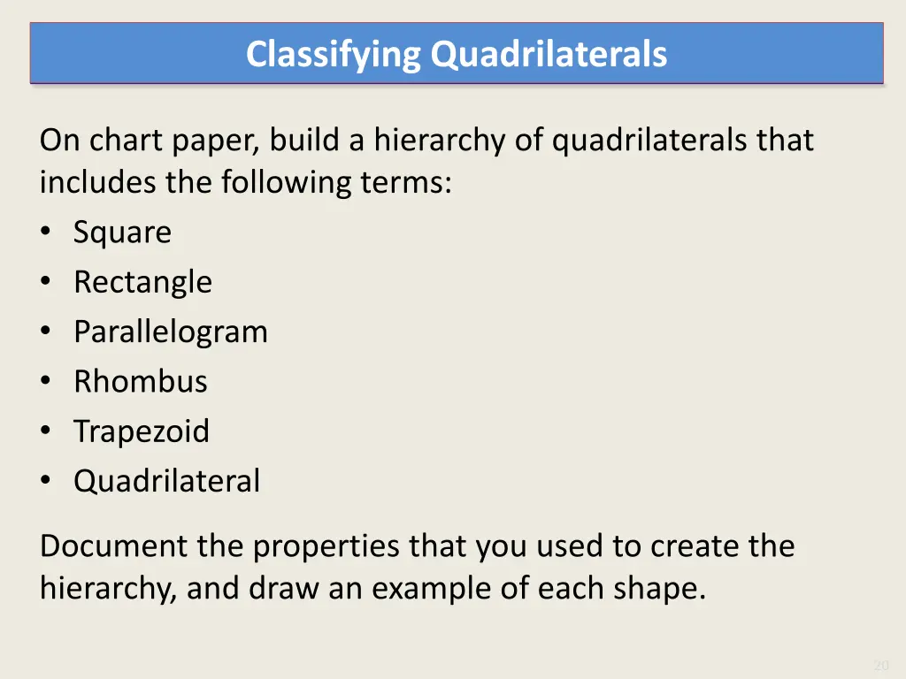 classifying quadrilaterals 4