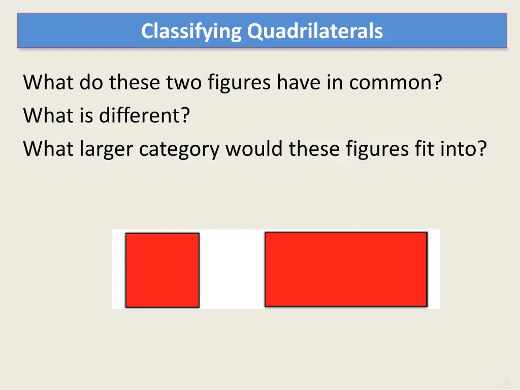 classifying quadrilaterals