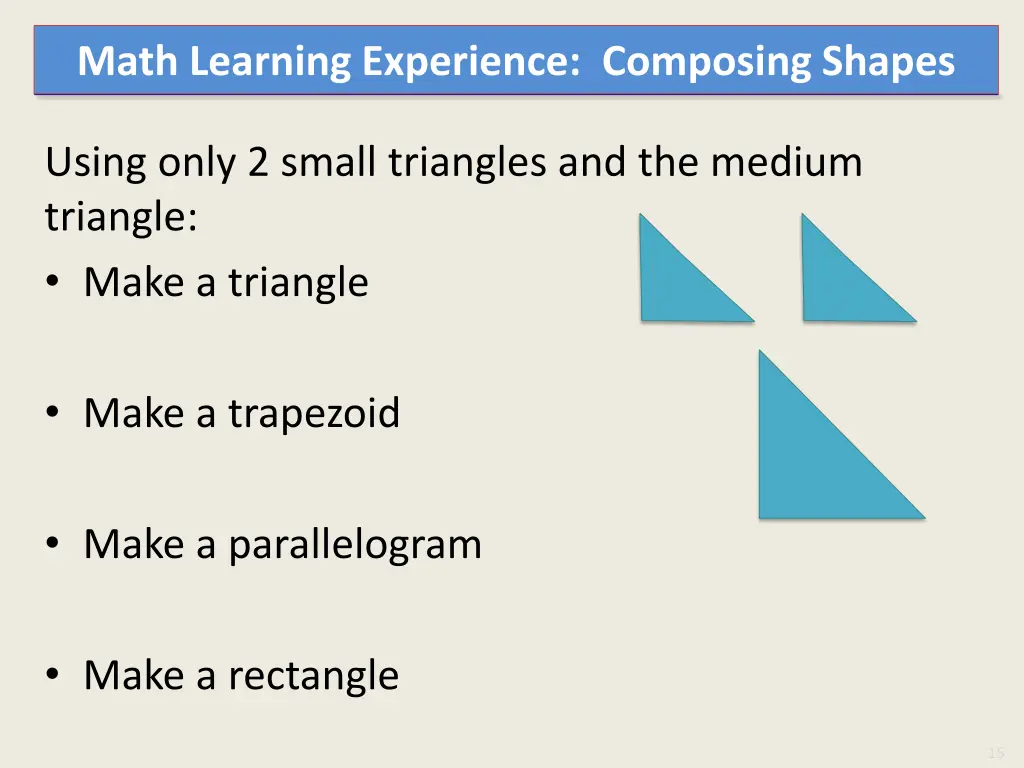 math learning experience composing shapes 2