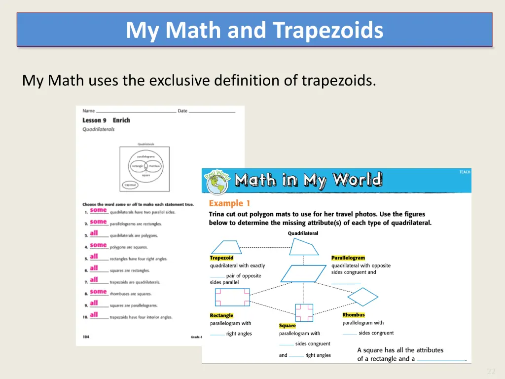 my math and trapezoids