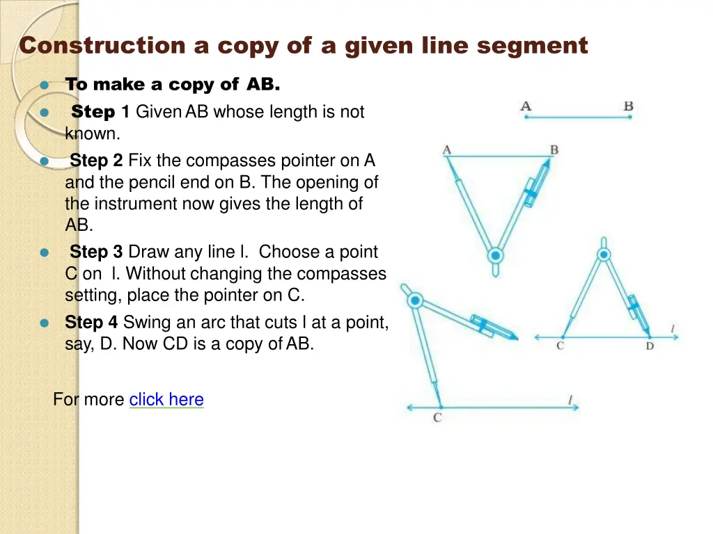 construction a copy of a given line segment