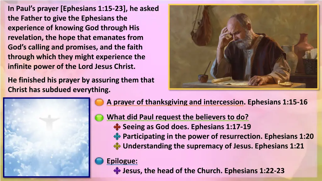 in paul s prayer ephesians 1 15 23 he asked