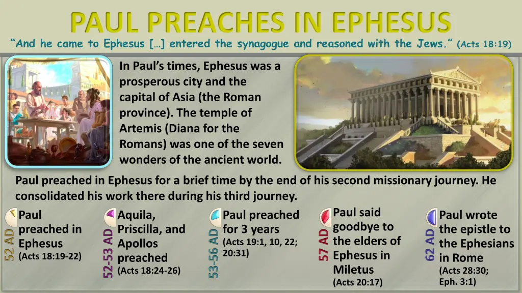 paul preaches in ephesus and he came to ephesus