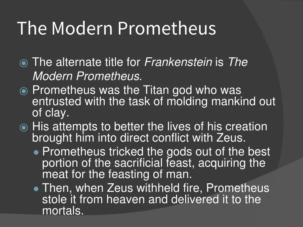 the modern prometheus