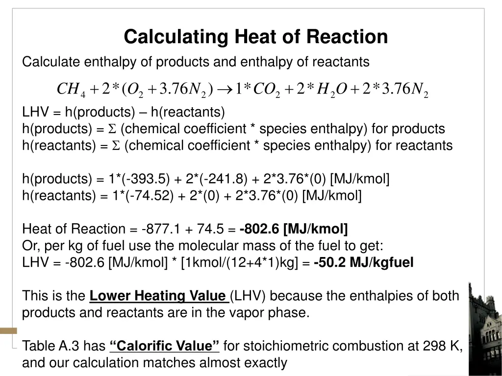 calculating heat of reaction calculate enthalpy