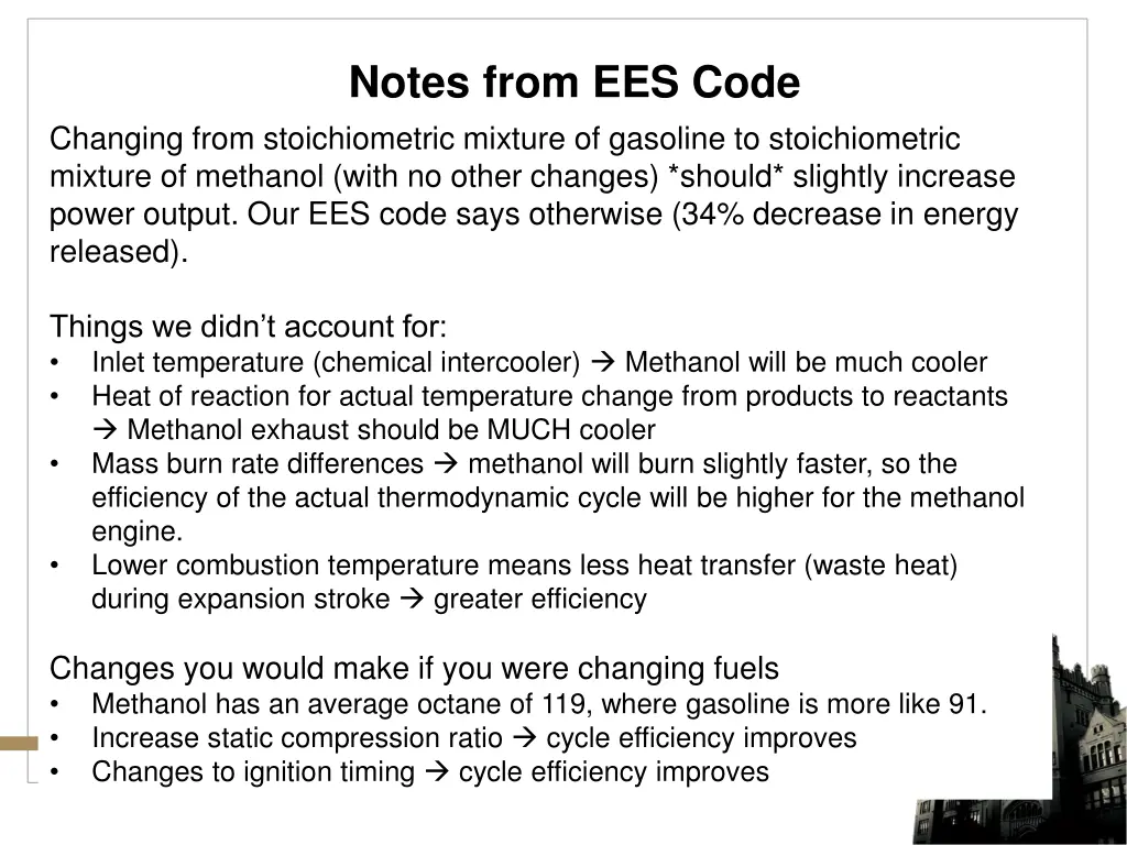 notes from ees code