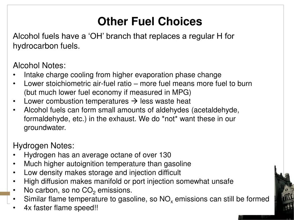 other fuel choices