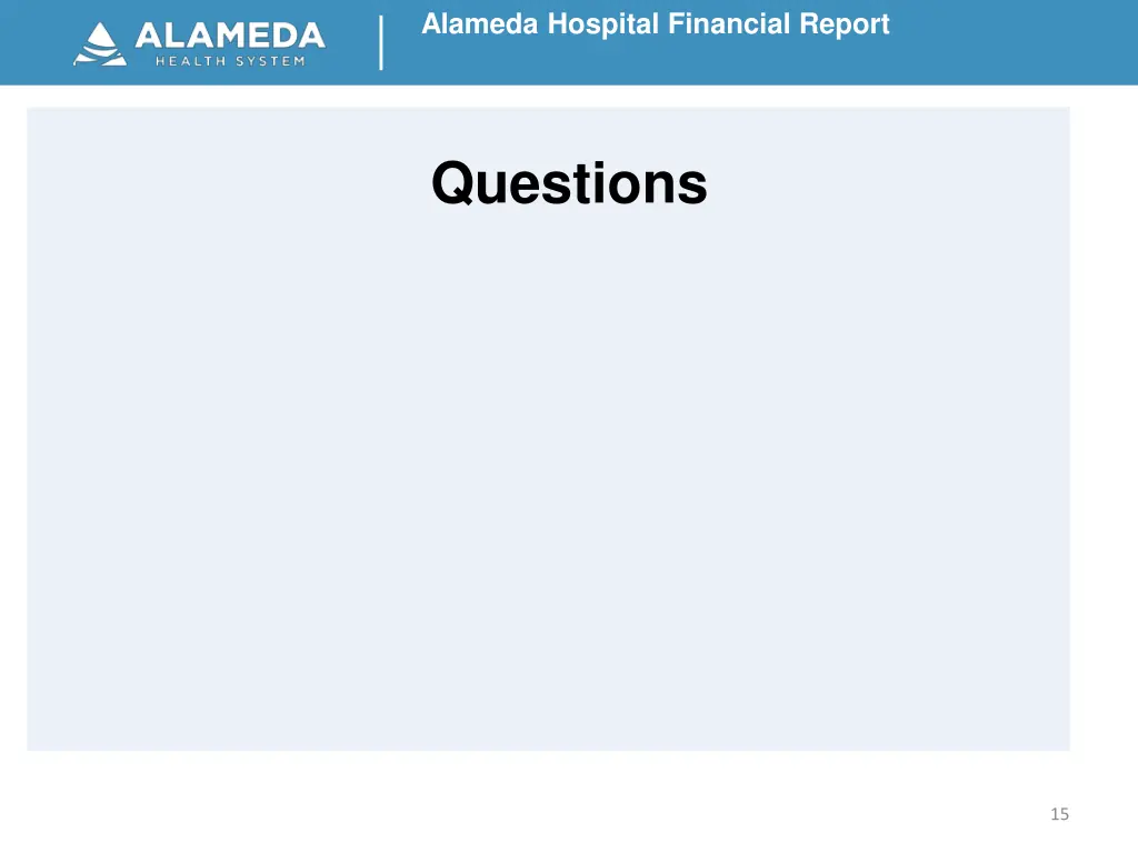 alameda hospital financial report