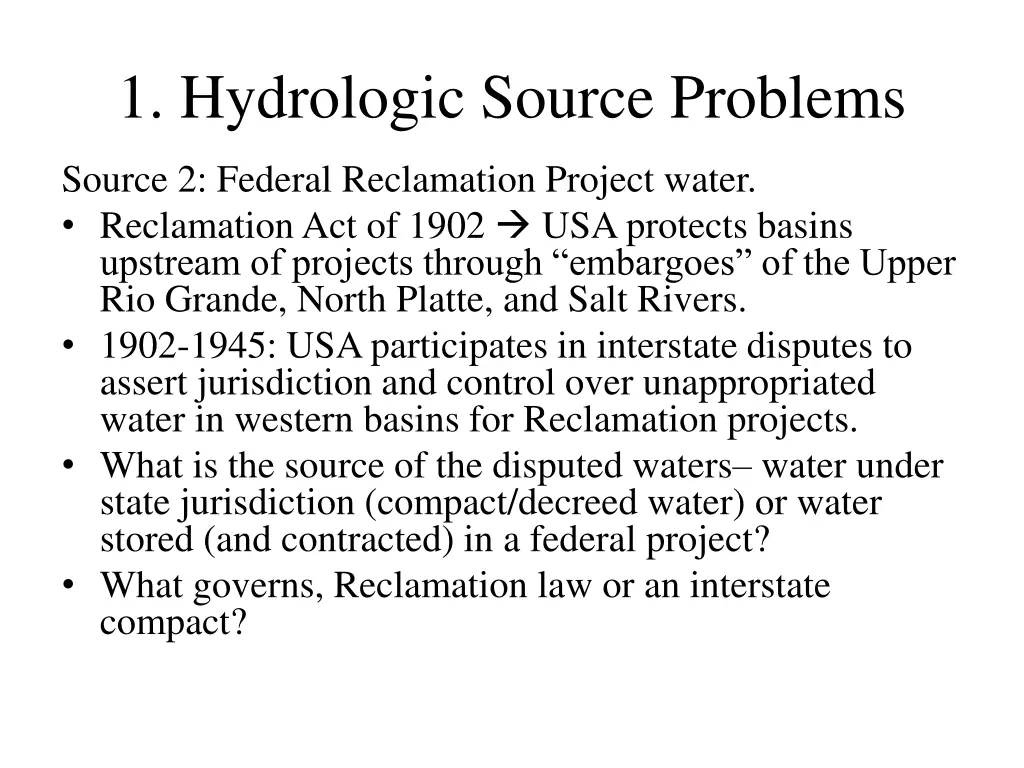 1 hydrologic source problems 1