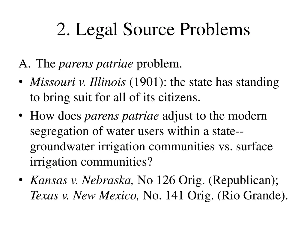 2 legal source problems