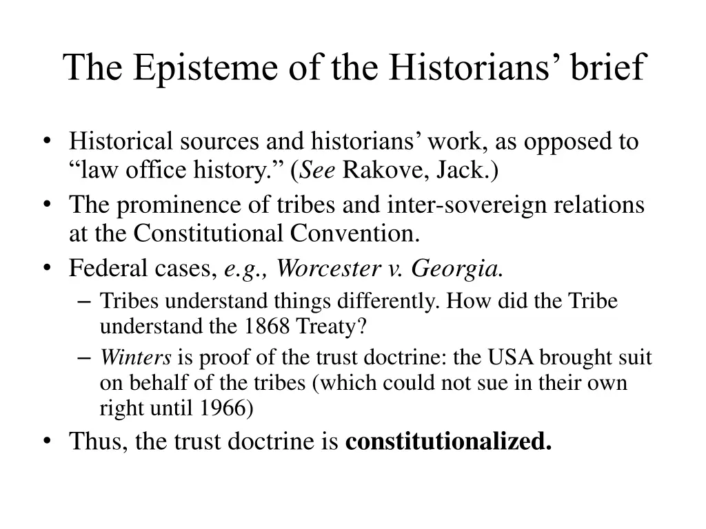 the episteme of the historians brief