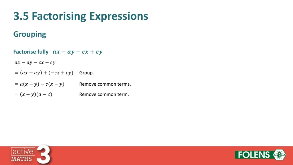 3 5 factorising expressions 7